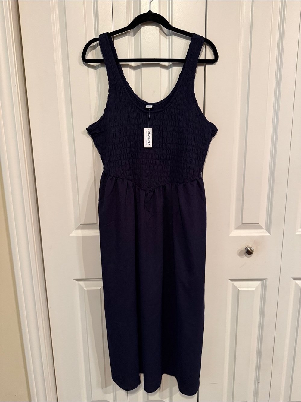 Old Navy Navy Smocked Tank Maxi Dress